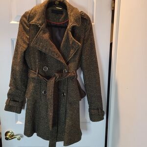 Stylish Brown Belted Women's Coat